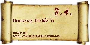 Herczog Aldán névjegykártya